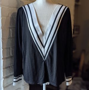 SHEIN Long Sleeve Deep V-Neck